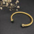 David Yurman 5mm Gold Cable Cuff Bracelet with Diamond-Accented Deep Green Stone