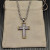 David Yurman Gold and Silver Cable Cross Necklace