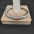 David Yurman 7mm Sterling Silver Cable Cuff Bracelet with Gold Bead End Caps Pink Diamonds