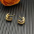 David Yurman Gold 13.5mm Double Hoop Embrace Earrings