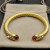 David Yurman 7mm Gold-Tone Cable Cuff Bracelet Champagne Diamonds