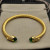 David Yurman 5mm Gold-Tone Cable Cuff Bracelet Deep Green Diamonds