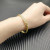 David Yurman 6.2mm Gold Diamond Engraved Wave Bangle Bracelet