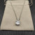 David Yurman Sterling Silver 11mm Four-Prong White Diamond Necklace