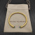 David Yurman 4mm Gold Blue Diamond Bangle Bracelet