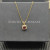David Yurman Gold Square Red Diamond Necklace 1.5mm