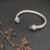 David Yurman 7mm Cable Bracelet with Blue Pav&Atilde;&copy; End Caps