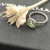 David Yurman Four-Prong Square Green Diamond Ring