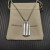 David Yurman Sterling Silver Streamlined Rectangular Tag Necklace