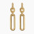 David Yurman Gold Four-Ring Earrings, 53.5mm Length