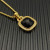 David Yurman Gold 14mm Square Black Diamond Necklace