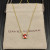 David Yurman Gold 8mm Four-Prong Red Diamond Necklace