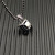 David Yurman Sterling Silver 11mm Four-Prong Black Diamond Necklace