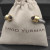 David Yurman 5mm Gold Cable Bracelet with Purple Diamonds