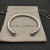 David Yurman 5mm Silver Diamond Round Cuff Bracelet, Fits Wrist Size 16cm - 20cm