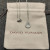 David Yurman Silver Diamond Letter B Round Pendant Necklace, Length 42cm + 3cm + 3cm