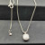 David Yurman 14mm Silver Four-Prong Pav&Atilde;&copy; Diamond Necklace, 2mm Chain, 45+5cm Adjustable Length