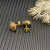 David Yurman 7mm Gold Square Champagne Diamond Stud Earrings