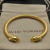David Yurman 5mm Gold-Tone Cable Cuff Bracelet Yellow Diamonds