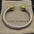 David Yurman 7mm Gold Light Green Diamond Head Gemstone Bracelet, Fits Wrist Sizes 16&acirc;20cm