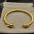 David Yurman 5mm Gold-Tone Cable Cuff Bracelet Yellow Diamonds