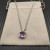 David Yurman Sterling Silver 11mm Four-Prong Purple Diamond Necklace