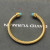 David Yurman 5mm Gold Angled Blue Chalcedony Cuff Bracelet, Fits Wrist Size 16cm - 20cm