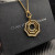 David Yurman Gold 38mm Serrated Stack Necklace
