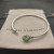 David Yurman 3mm Cable Classic Four-Point Green Diamond Cuff Bracelet