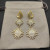 David Yurman Gold Triple Sunflower Earrings, 51mm Length