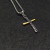 David Yurman Gold and Silver Horizontal Cross Pendant Necklace