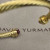 David Yurman 5mm Gold Cable Bracelet with Black Diamonds