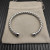 David Yurman 6mm Sterling Silver Black Onyx Cable Cuff Bracelet