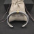 David Yurman 7mm Sterling Silver Cable Cuff Bracelet with Gold Bead End Caps White Diamonds