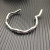 David Yurman Silver 5mm Single Row Diamond Cuff Bracelet