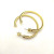 David Yurman Large Gold Single Twist Cable Hoop Earrings 4cm Inner