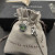 David Yurman 7mm Cable Twist Square Green Diamond Pendant Necklace, 1.5mm Chain, Length 45cm + 5cm