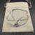 David Yurman Grey Double Ring Sterling Silver Nylon Cord Bracelet