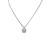 David Yurman 14mm Silver Four-Prong Pav&Atilde;&copy; Diamond Necklace, 2mm Chain, 45+5cm Adjustable Length