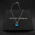 David Yurman Sterling Silver 11mm Four-Prong Blue Diamond Necklace