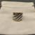 David Yurman Silver Gold and Silver Saddle Ring
