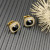 David Yurman 7mm Gold Square Black Diamond Stud Earrings