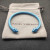 David Yurman 5mm Light Blue Colorful Enamel Cuff Bracelet, Fits Wrist Size 16cm - 20cm