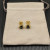 David Yurman 8mm Gold Four-Prong Black Diamond Stud Earrings
