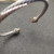 David Yurman 5mm Gold and Silver Gold End Cuff Bracelet, Fits Wrist Size 16cm - 20cm