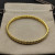 David Yurman 6.2mm Gold Diamond Engraved Wave Bangle Bracelet