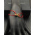 David Yurman Red Double Ring Gold Nylon Cord Bracelet
