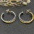 David Yurman Cable Hoop Earrings with Cylindrical Gold and Silver Accent