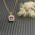 David Yurman Gold Square Pav&Atilde;&copy; Purple Diamond Necklace