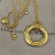 David Yurman 30mm Gold Tone Round Pav&Atilde;&copy;-Crystal Necklace